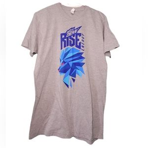 Mountain Dew Rise Energy Graphic Soft T-Shirt Size Large Mt Dew Gray